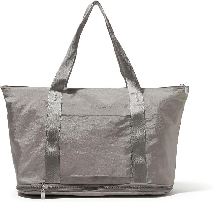 Baggallini Carryall Expandable Lightweight Travel Tote 22" Packable Folding Compact Nylon Washable Weekender w/Luggage Sleeve - Image 9