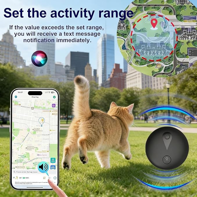 Nilone GPS Tracker for Dogs, Smart Collar with Real-Time Location | Pet Location Tracker with Holder, No Monthly Fee / No SIM Card, Works with iOS Find My, Ultra-Slim, IP68 Waterproof - Image 2