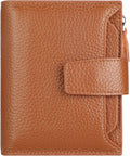 Small Compact Women Wallet RFID Blocking Genuine Leather Bifold Purse with ID Windows by Lavemi