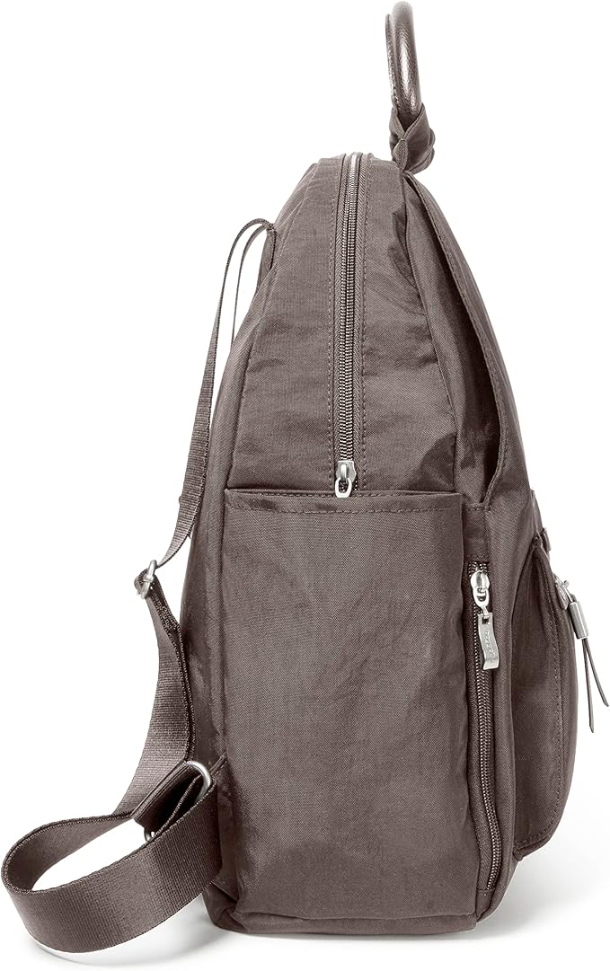 Baggallini womens New Classic Heritage With Rfid Phone Wristlet All Day Backpack, Sterling Shimmer, One Size US - Image 12
