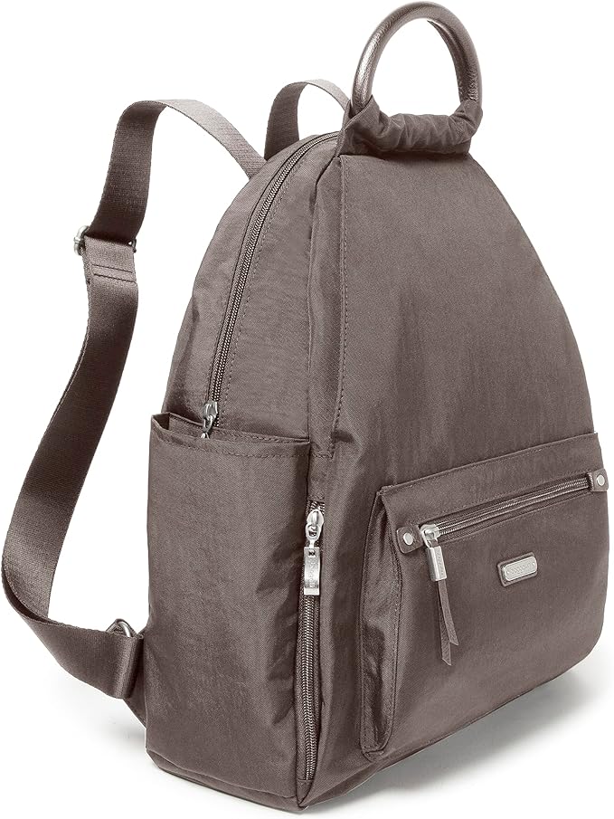 Baggallini womens New Classic Heritage With Rfid Phone Wristlet All Day Backpack, Sterling Shimmer, One Size US - Image 14