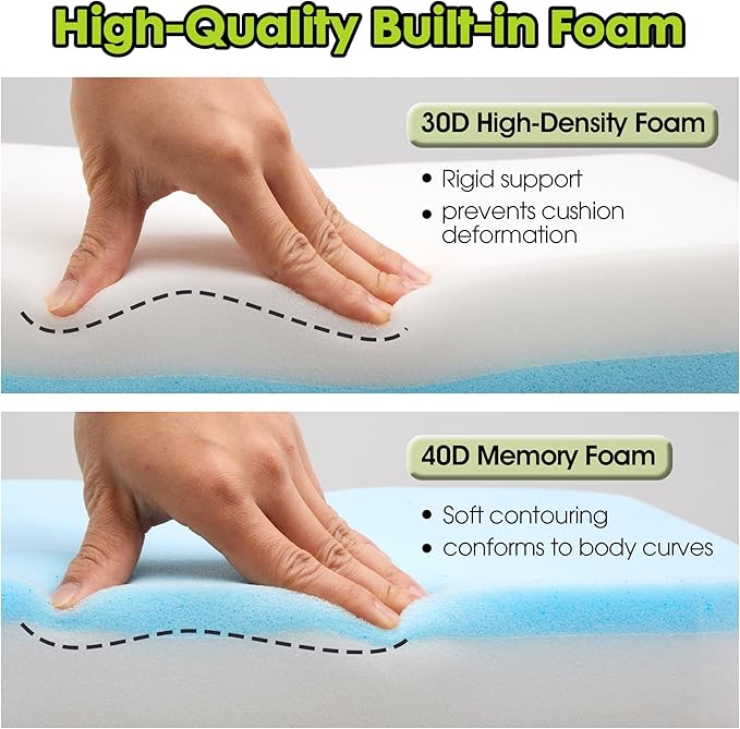 Stadium Cushion with Dual-Layer Foam (30D Support + 40D Memory), High Elasticity & Breathable, Waterproof Thick Bleacher Pad for Long Games, Portable for Outdoor Indoor Seating - Image 4