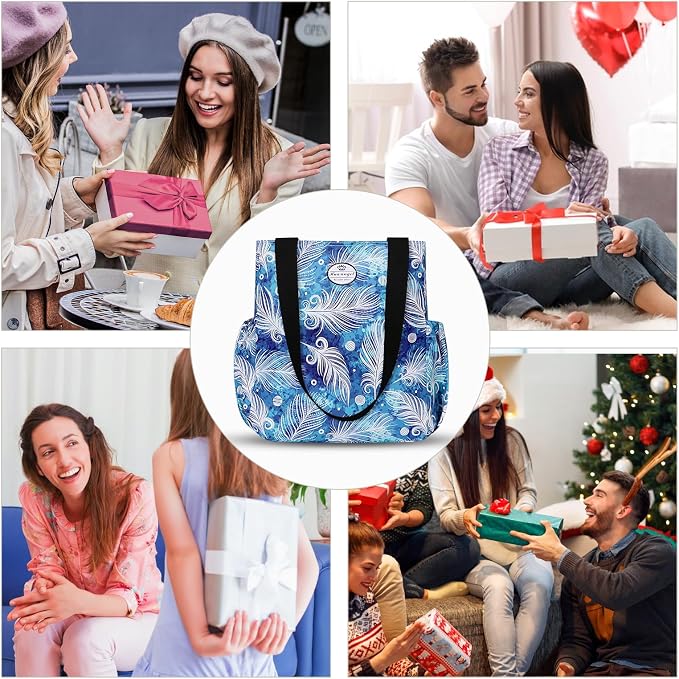 HUA ANGEL Floral Tote Bag - Casual Shoulder Bag Daily Tote Bag with Zipper Gym Travel Shopping Work Handbag for Women - Image 7