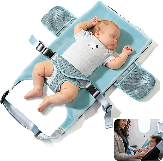Toddler Airplane Bed, 1-12 Months Old Baby Travel Essentials for Flying | Toddler Airplane Bed Portable Baby Airplane Bed for Flight, Suitable for Airplanes ﻿ by Unknown