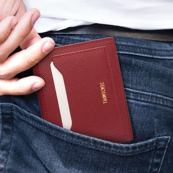 Valentoria Slim RFID Blocking Card Holder Small Pocket Wallet Keychian Zipper Coin Purse Mini Cash & Coin & Cards Case for Women Men | Slim - Image 5