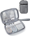 BAGSMART Cord Organizer Travel Cable Organizer Bag Tech Electronic Organizer Travel Case, Travel Essentials for Charger, Cable, Phone, Flash drive, Single Layer - Grey by BAGSMART