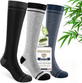 SONORAN Bamboo Viscose Compression Socks for Women & Men (3 Pairs) 15-20 mmHg Knee High Support for Nurses, Travel, Pregnant by Sonoran