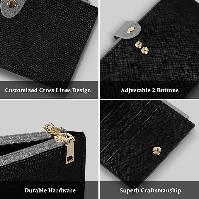 Travelambo RFID Wallet Women Bifold Multi Card Wallet Case with Zipper Pocke Credit Card Holder for Women - Image 9