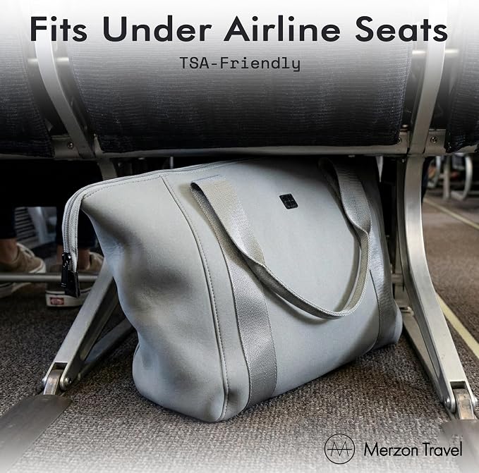 Today Duffle | 11L | NTB-713 Silver | Small Travel Gym Tote, Everyday & Weekend Trips, Sturdy Neoprene, Personal Item, Fits Under Airline Seat, TSA Friendly - Image 3