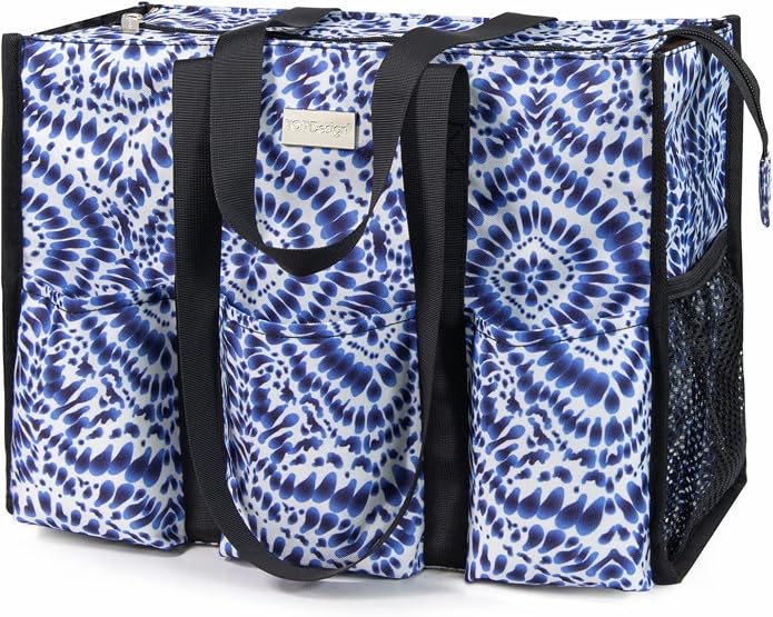 TOPDesign Utility Water Resistant Tote Bag with 13 Pockets, Top Zipper Closure & Thick Bottom Support, for Working Women by TOPDesign