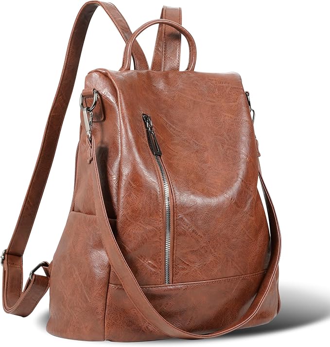 Women Backpack Purse PU Leather Anti-theft Casual Shoulder Bag Fashion Ladies Satchel Bags - Image 2