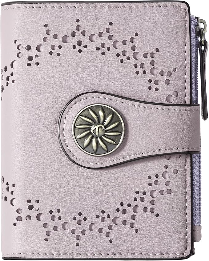 Tipmile Small Wallet for Women Bifold RFID Blocking Card Holder Leather Wallets with Zipper Coin Pocket by Tipmile