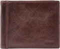 Fossil Men's Wallet, Ingram Leather RFID-Blocking Bifold Wallet with Flip ID, Brown by FossilWatches