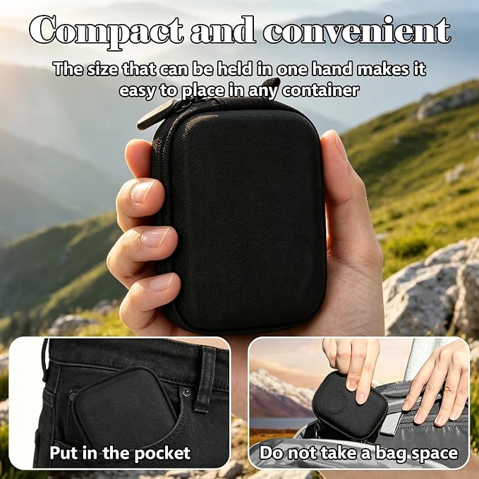 Silicone Protective Case, Screen & Lens Protector with Hard Carry Bag for Insta360 Go Ultra (Gray) - Image 3