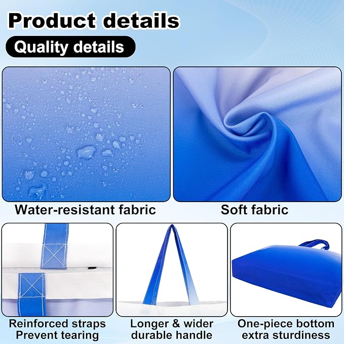 HOLYLUCK Tote Bag with a Detachable Small Bag, Foldable Reusable Grocery Bags 20L Shopping Bag - Image 4