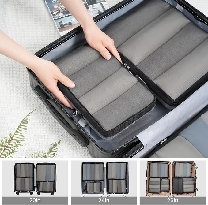 BAGAIL 6 Set Ultralight Compression Packing Cubes Packing Organizer for Travel Accessories Luggage Suitcase Backpack - Image 7