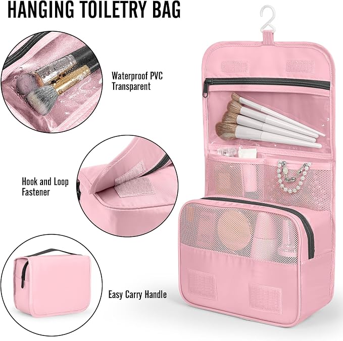 Veken 10 Set Packing Cubes for Travel Essentials,Anti-Wrinkle Buckled Suitcase Organizer for Shoe & Toiletry Bag,Carry On Luggage Bag with 99+ Count Mesh Holes for Airplane & College Dorm Accessories - Image 3