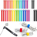 Self-Gripping Cable Ties by Wrap-It Storage - Assorted 40-Pack Multicolor | Reusable Hook and Loop Cord Keeper, Cable Wrappers for Cord Management and Home Office Desk Organization by Wrap-ItStorage