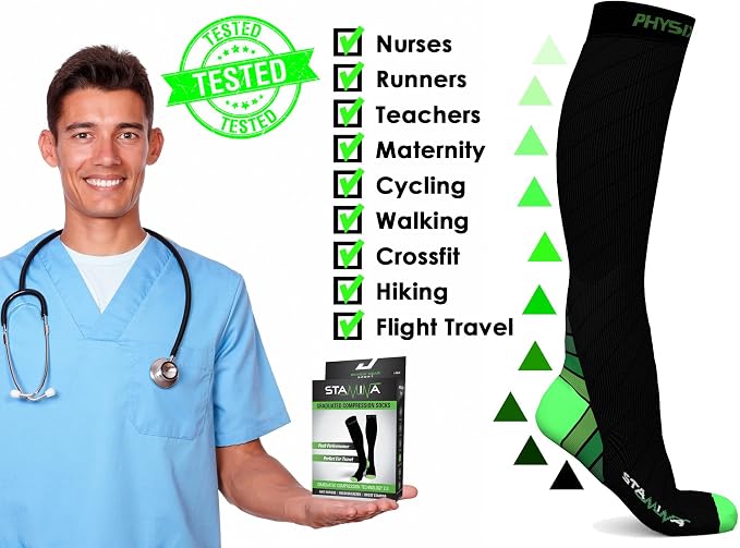 Physix Gear Compression Socks 20-30 mmHg - Men & Women - Running, Nurses, Shin Splints, Flight, Travel - Image 5