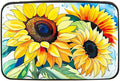 Credit Card Holder, Metal Card Wallet RFID Blocking Mini Slim Aluminum Business Hard Card Case for Women Men (Watercolor Sunflower) by Kaabao