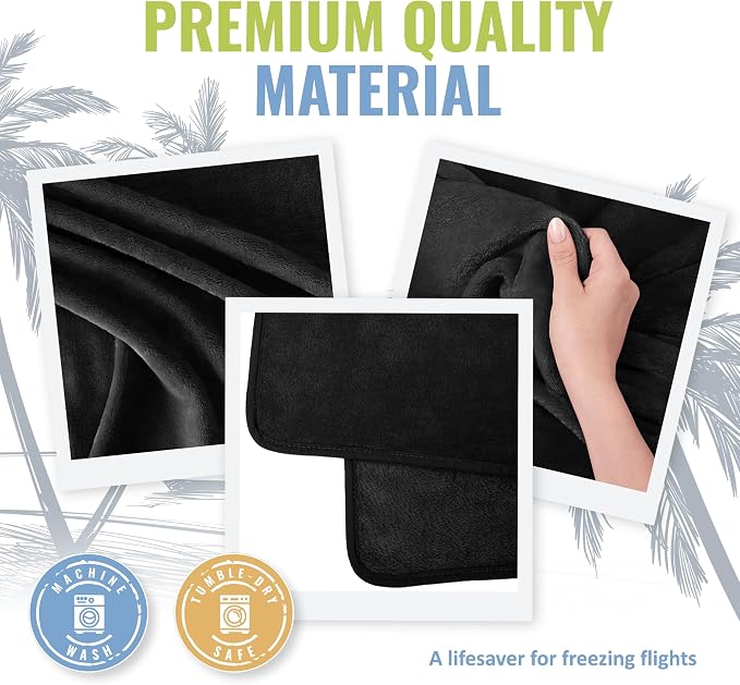 Soft & Warm Travel Blanket for Airplane & Car - Long Flight Essential for Women, Men, Kids - Compact Pillow with Luggage Sleeve & Backpack Clip - Image 5