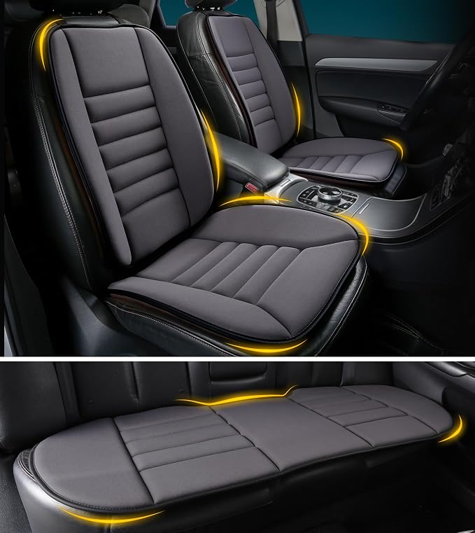 kingphenix 5-Piece Car Seat Cushion Set with Back Support | Memory Foam Car Cushion for Long Driving, Truck, Office Chair, Tailbone and Lower Back Support by kingphenix