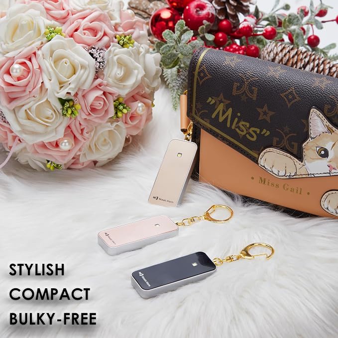 Ultrathin Personal Alarm Rainproof Ultra-Lightweight (0.8 oz) Bulky-Free Keychain Siren for Women, Students Safety. SOS Emergency 130db Hiking Alert Strobe Light. Replaceable Battery. Rose Gold - Image 7