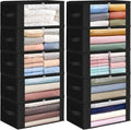 35L Closet Organizers, Foldable Under Bed Storage Containers | Storage Bags with Zippers,Window and Handles for Organizing Bedroom, Closet, Clothing,Organization with Handle by Fabtotes