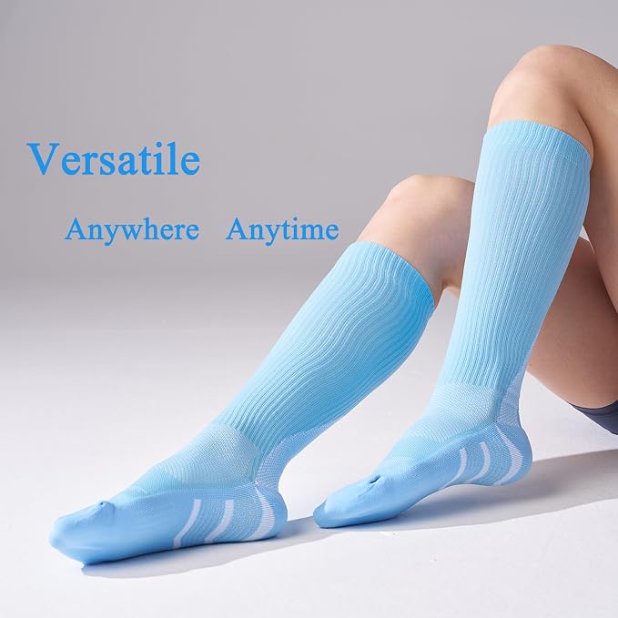 4 Pairs Compression Socks For Women and Men 20-30mmHg Graduated Compression Circulation Support Socks For Travel - Image 7