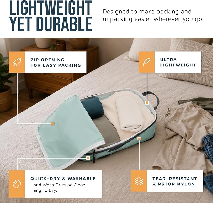 TRIPPED Travel Gear Large Compression Packing Cubes 7-Piece Set for Travel - Image 3