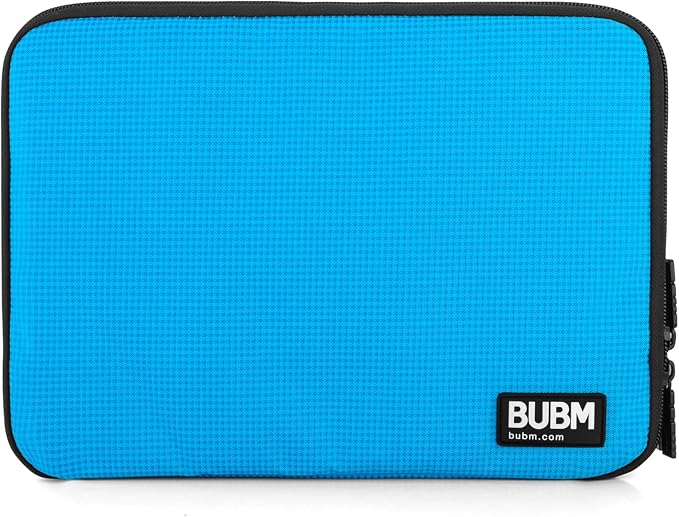 BUBM Double Layer Electronics Organizer, Travel Gadget Bag for Cables, Memory Cards, Flash Hard Drive and More, Fit for iPad or Tablet(up To 9.7")--Large, Blue | Travel Gadget Bag For Cables, Memory Cards, Flash Hard Drive and More, Fit For iPad or Tab... - Image 7
