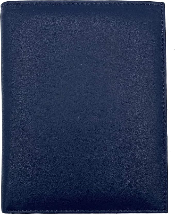Blue RFID Genuine Leather Passport Wallet - Image 9