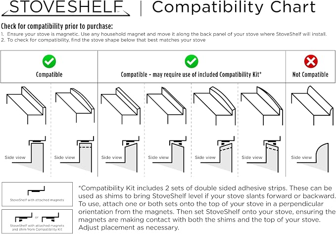 StoveShelf 30" Length Stainless Steel Finish Magnetic Shelf for Kitchen Stove - Kitchen Storage Solution with Zero Installation - Over Stove Spice Rack Organizer - Image 8