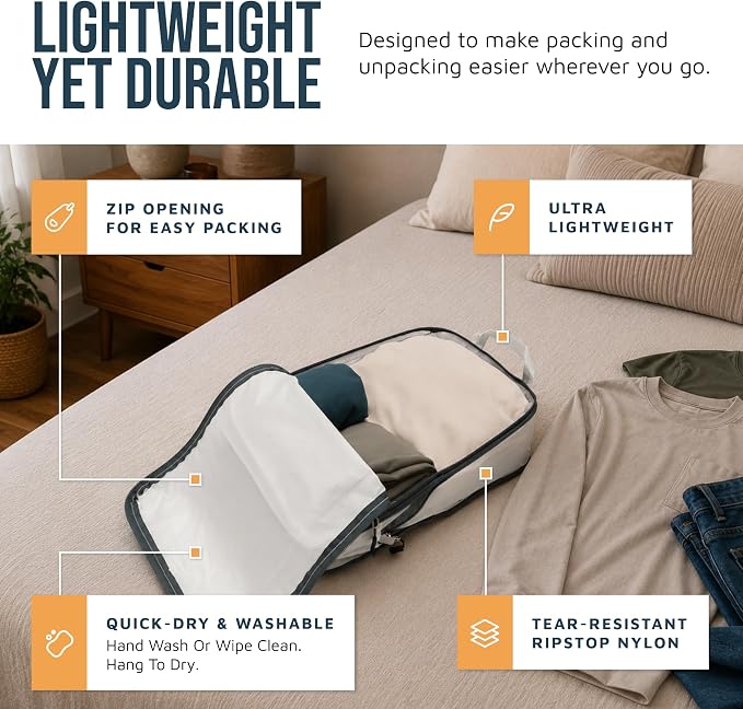 TRIPPED Travel Gear Large Compression Packing Cubes 4-Piece Set for Travel - Image 2