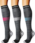 CHARMKING Compression Socks for Women & Men Circulation (3 Pairs) 15-20 mmHg is Best Support for Athletic Running Cycling by CHARMKING