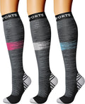 CHARMKING Compression Socks for Women & Men Circulation (3 Pairs) 15-20 mmHg is Best Support for Athletic Running Cycling by CHARMKING