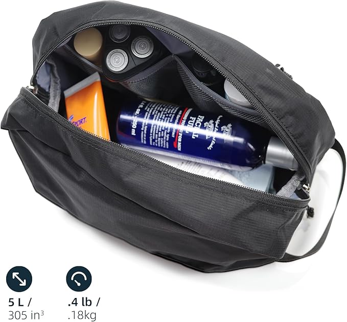 Travel Toiletry Bag 5L, Compact Travel Organizer with Waterproof TPU Wet/Dry Compartment - Image 2