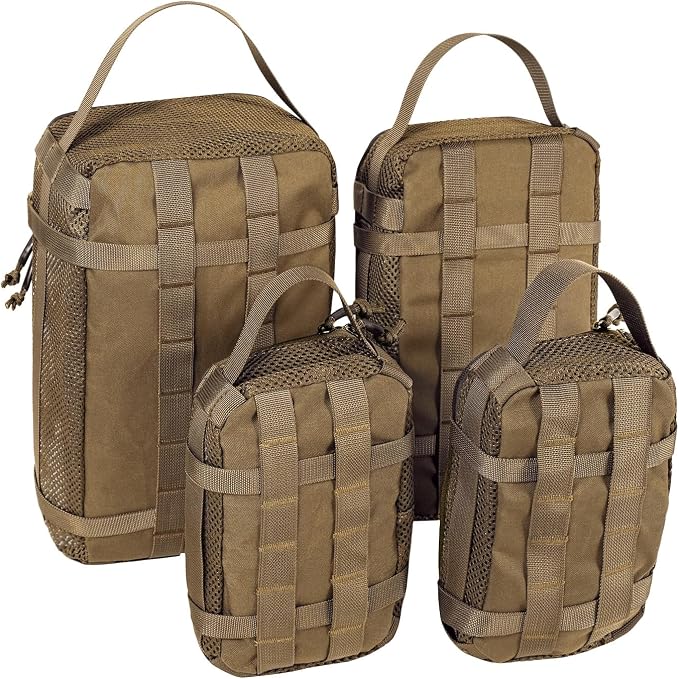 4 Set Tactical Packing Cubes ，Compressible Mesh Duffle Storage Bag,Portable Edc Molle Pouch Organizer. - Image 2