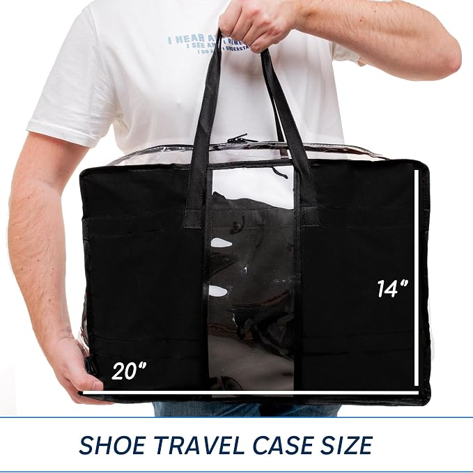 Shoe Travel Bag for 8 Pairs of Shoes - Travel Shoe Organizer - Portable Luggage Multiple Shoes Carrier Sneaker Bag - Shoe Storage Case - Image 3