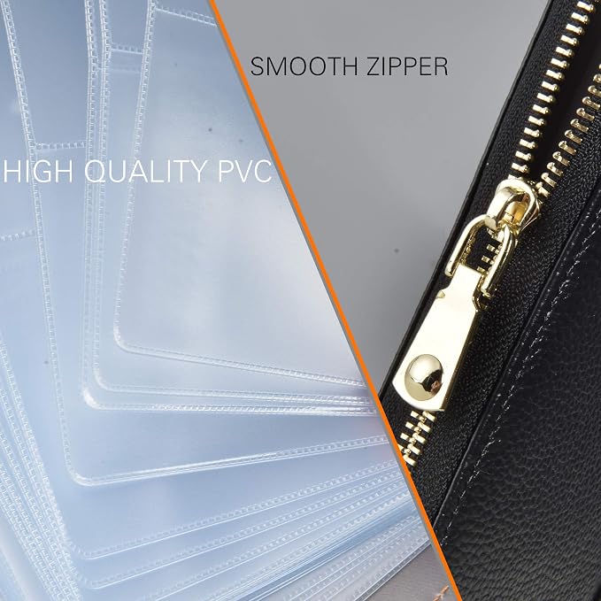 Easyoulife Credit Card Holder Wallet Womens Zipper Leather Case Purse RFID Blocking - Image 7