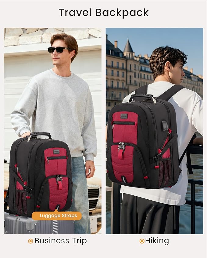 LOVEVOOK Large Laptop Backpack for Men,17.3Inch Heavy Duty Travel Backpack | TSA-Friendly with Anti-Theft,Carry On Flight Approved,College Work Bookbag,Water Resistant Business Backpack for Men Women - Image 6