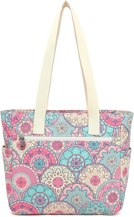 Women Tote Bag With Muti-Pockets,Lightweight Shoulder Bag,Large Capacity Handbag for Travel, Work, Gym - Image 4