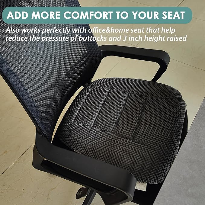 17.7"L×16.9"W ×3"H Car Booster Seat Cushion Raise Height for Short People | AEROiVi Breathable 3D Air Mesh Booster Seat Cushion Non-Slip Bottom Car Seat Pad with Truck Cars SUV Quick Drying Washable - Image 7