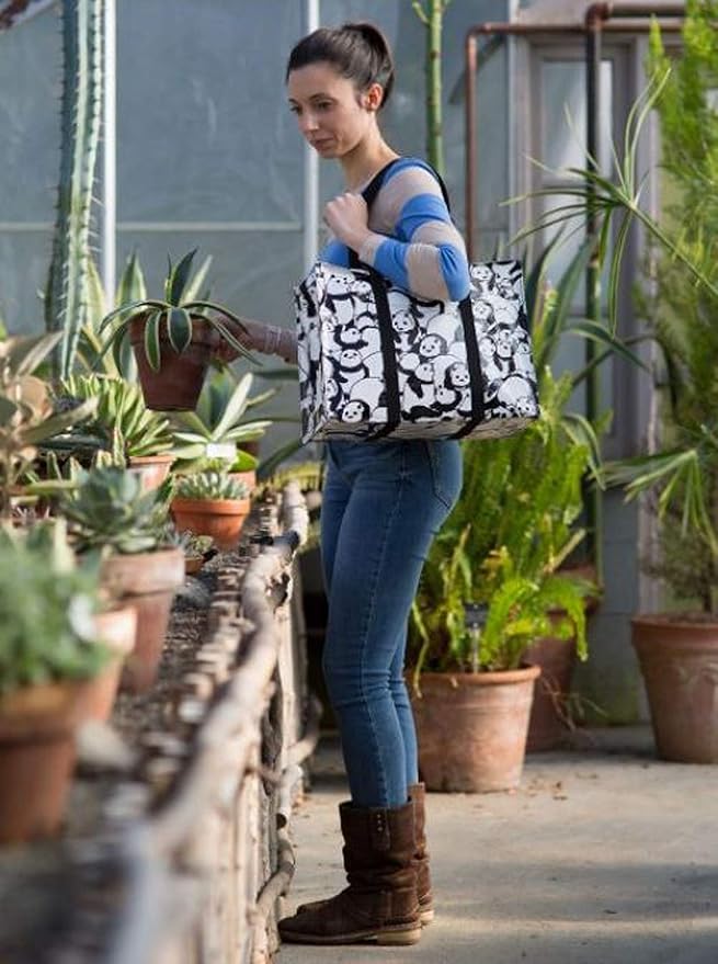 Blue Q Reusable Shoulder Tote Bag – Carry Everywhere Bag with a Hefty Zipper, Durable, Fun Design, 95% Recycled Material - Image 2