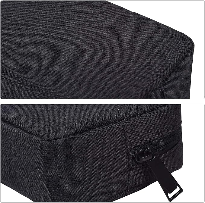 dealcase Canvas Waterproof Universal Electronic Accessories Organizer for Power Bank,Charging Cords,Chargers,Mouse,USB Cable,Earphones and More Out-going, Business Travel Gadget Bag,Black(Small+Big) - Image 5