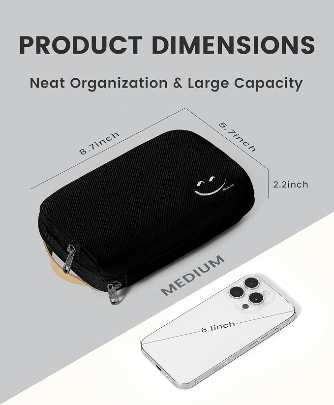 Travelkin Travel Cord Organizer, Cable Organizer For Electronic Accessories | Expandable electronics organizer, charger organizer, travel case, Large Capacity tech pouch for Card,Usbs, travel essentials - Image 3