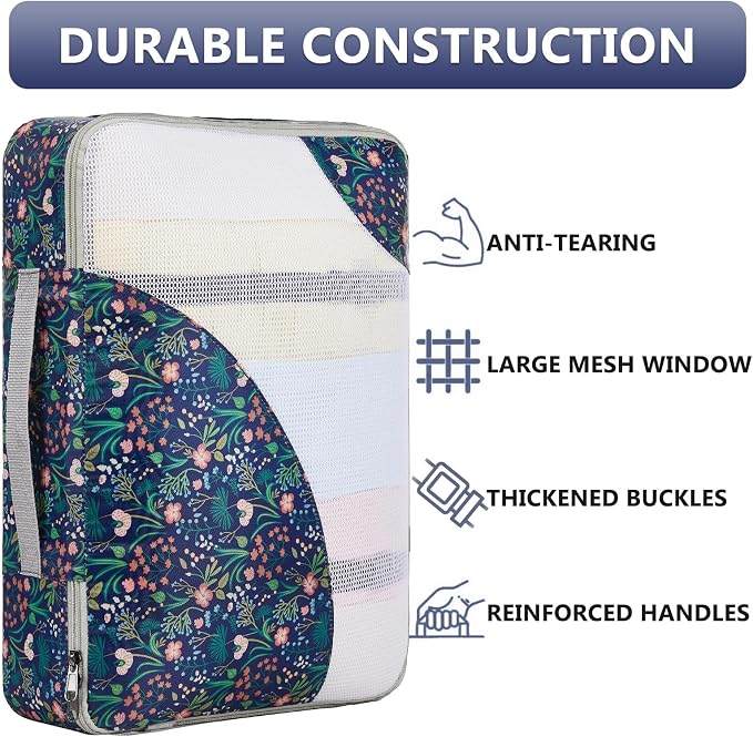 OlarHike 8 Set Packing Cubes for Travel,Gifts for Women Mom,Anti-Tearing Suitcase Organizer,with Over 1000 pcs Mesh Holes,Vacation Essentials & Accessories for Cruise Ship - Image 4