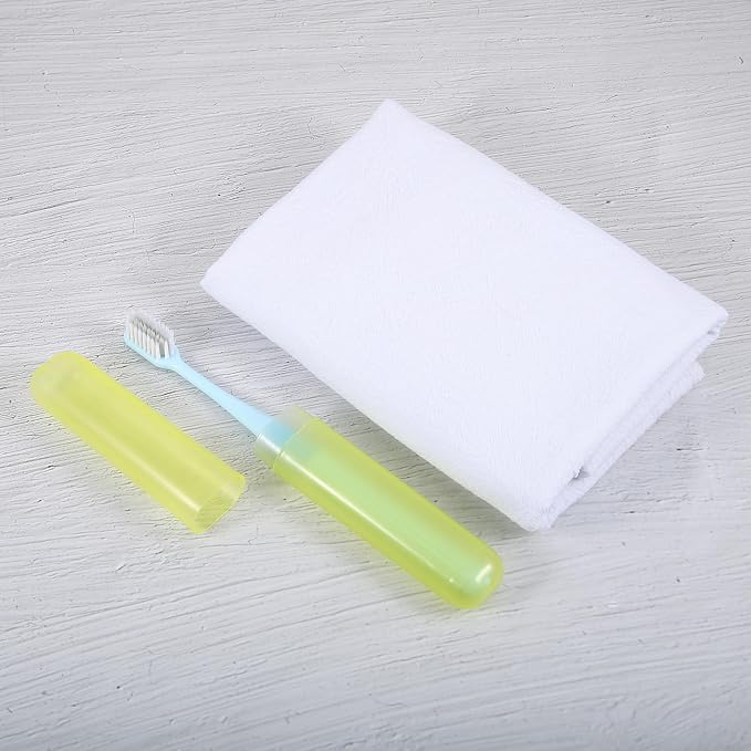 VOCOSTE 2Pcs Travel Toothbrush Case, Yellow | Moisture-Proof Keeps Brush Fresh, Compact for Tight Bags, 2-Pack for Sharing, Essential for Couples - Image 7