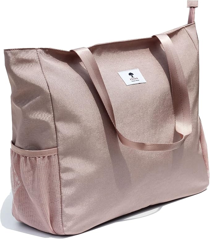 ESVAN LARGE BEACH BAG Water Resistant Lightweight 20 inch Women Oversize Tote Bag for Gym Beach Travel Pool Yoga Nurse - Image 4