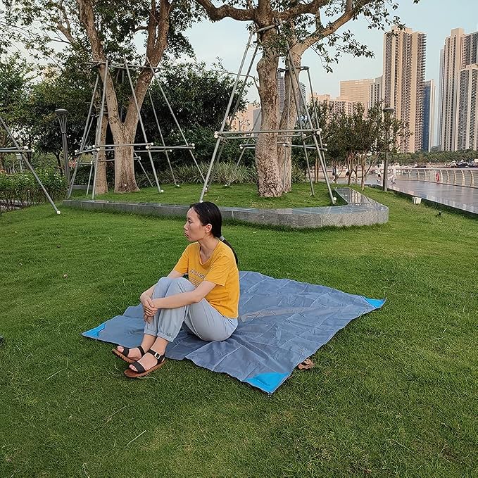 Orga'Neat Pocket Picnic Blanket, Compact Lightweight Tarp for Camping | Foldable, Easy to Carry, Water Resistant Sandproof Washable Quick Dry Mat for Beach, Festival, Travel, Outdoor Recreation - Image 3